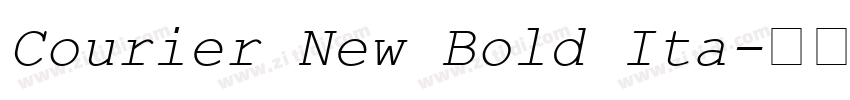 Courier New Bold Ita字体转换